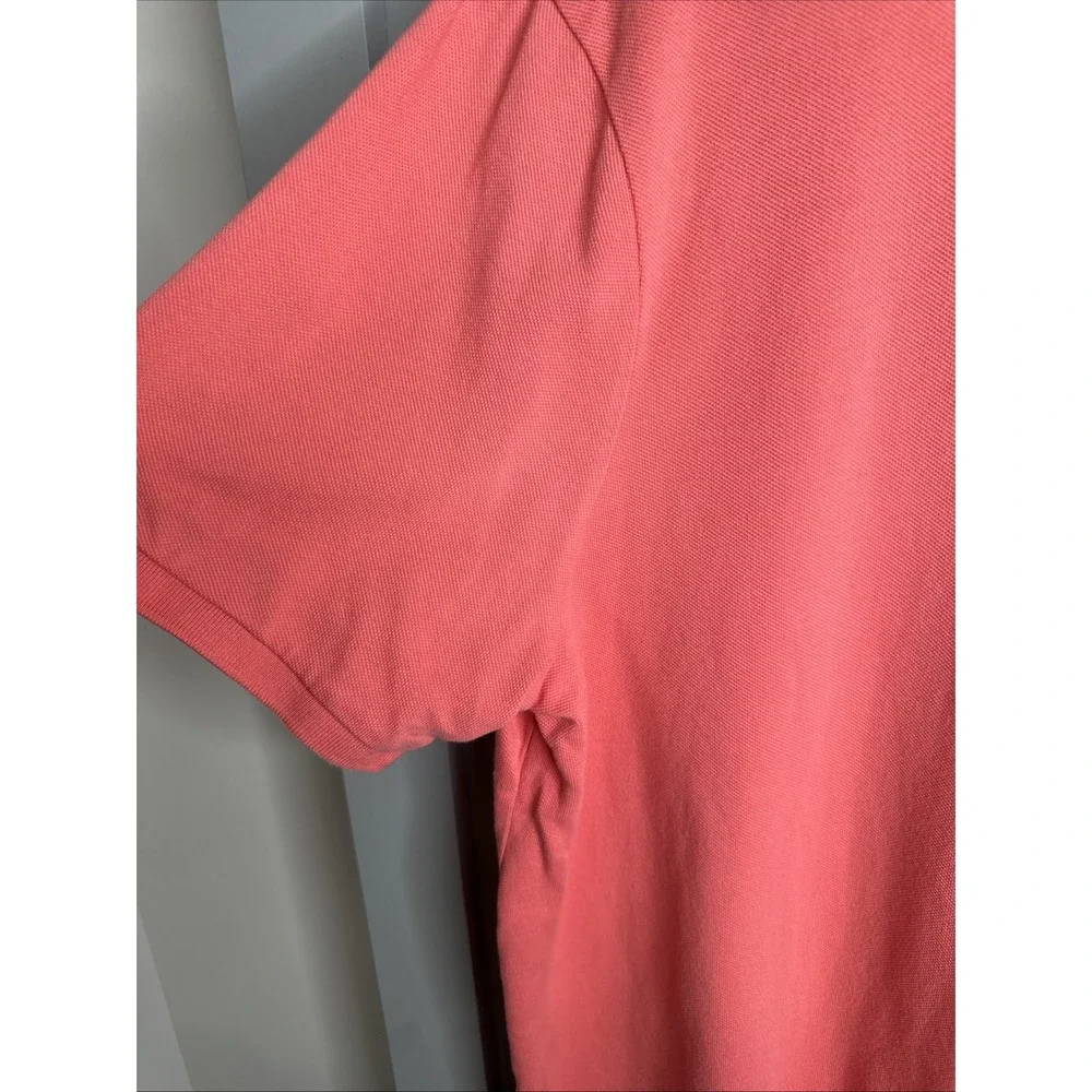 Polo Ralph Lauren Mens Custom Slim Fit Big Pony Mesh Polo Shirt,Amalfi Red,‎ XL